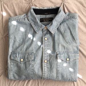 all saints denim shirt size M